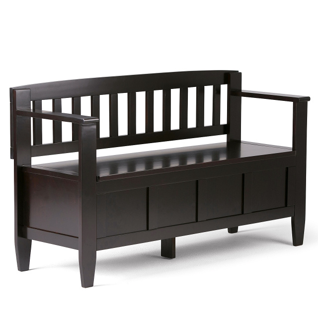 Craftsman Mission Dark Brown Storage Bench